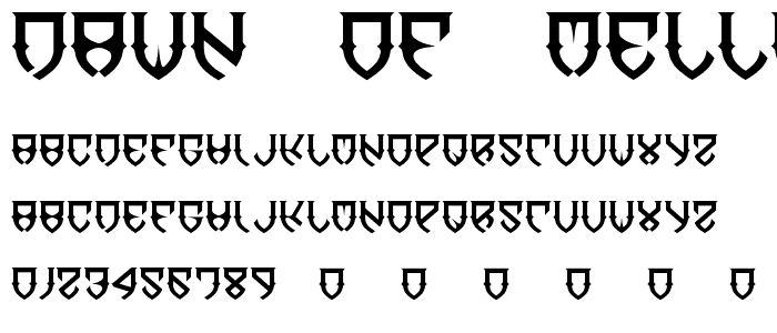Dawn of Mellido font